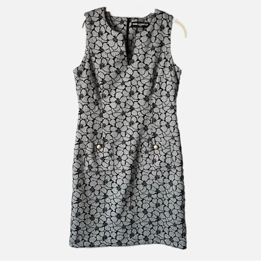 Karl Lagerfeld || Kira Pearl Detail Knit Dress